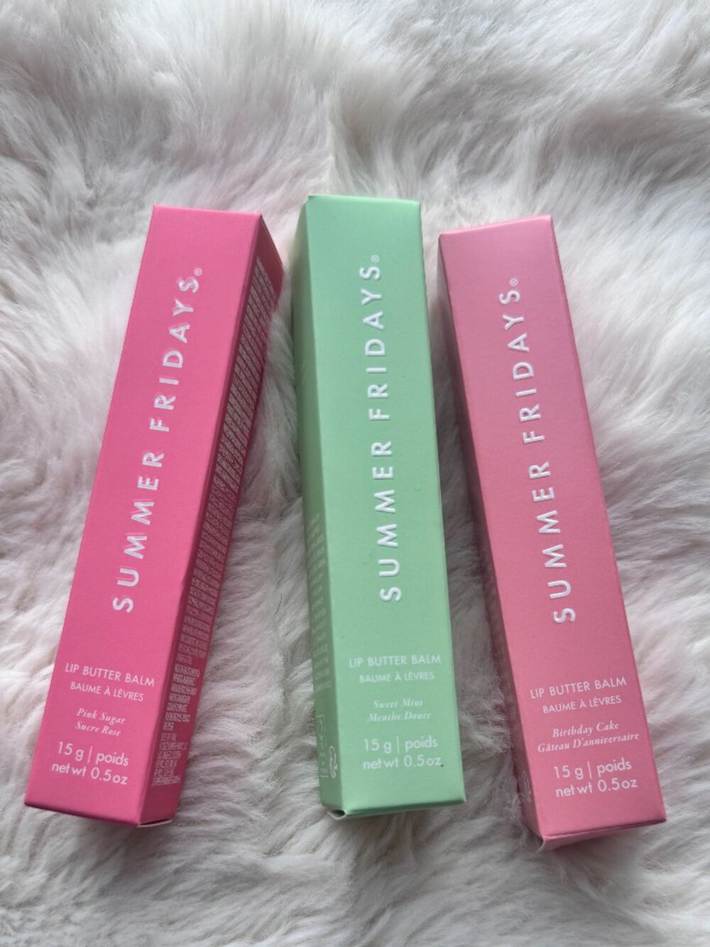 3pcs/Pink Sugar +Sweet Mint +Birthday Cake/ Summer Fridays Lip Butter Balm Mask - Picture 1 of 4